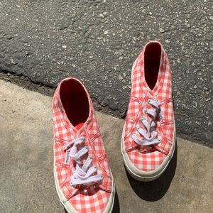 Red Checkered Superga